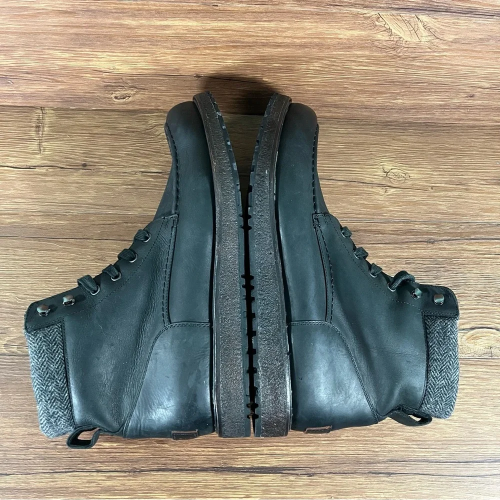 UGG ‘Merrick’ Black Leather Lace Up Boots Men’s Size 14 Shoes‎
